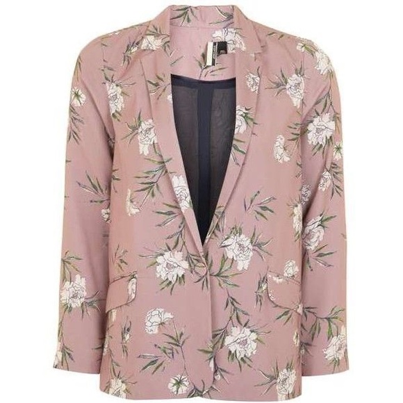 Topshop Printed Floral Blazer - NWT - Size 6 - Picture 3 of 6